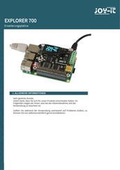 Joy-it Explorer 700 Anleitung