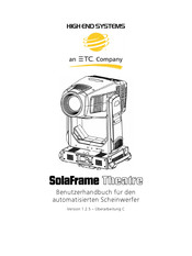 High End Systems SolaFrame Theatre Benutzerhandbuch
