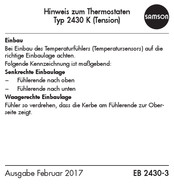 Samson 2430 K Handbuch