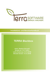 Terra Blackbox Installations- Und Benutzerhandbuch