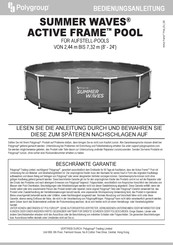 Polygroup Summer Waves Active Frame Handbucher Manualslib