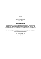 Tetratec Instruments LaminarMasterFlow SYSTEM Referenzhandbuch