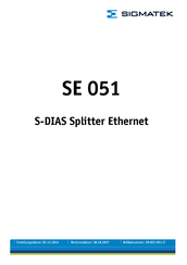 SIGMATEK SE 051 Bedienungsanleitung
