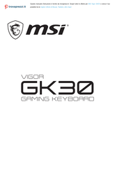 MSI VIGOR GK30 Bedienungsanleitung