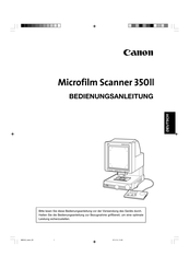 Canon Microfilm Scanner 350II Bedienungsanleitung