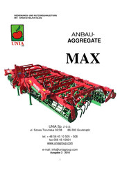 UNIA MAX 6,0 Bedienungs- Und Nutzungsanleitung