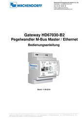 Wachendorff HD67030-B2 Bedienungsanleitung