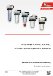 Bühler technologies AGF-PV-S2 Betriebs Und Installationsanleitung
