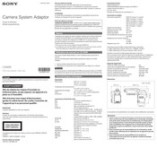 Sony CA4000 Bedienungsanleitung