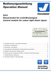 Viessmann 5221 Bedienungsanleitung