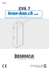 Beninca EVA 7 Bedienungsanleitung