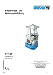 Weber Maschinentechnik GmbH CFR 90 Bedienungs- Und Wartungsanleitung
