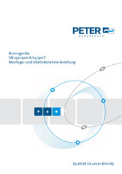 Peter Electronic VersiBrake-LT serie Montage- Und Inbetriebnahme Anleitung