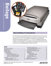 Microtek ArtixScan F1 Handbuch