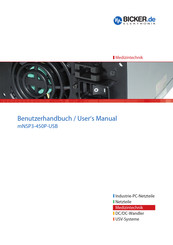 Bicker Elektronik mNSP3-450P-USB Benutzerhandbuch