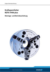 SCHUNK ROTA THW plus 165-43 Montage- Und Betriebsanleitung