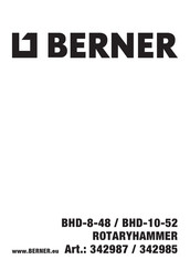 Berner BHD-10-52 Originalanweisungen