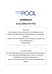 mypool SIMPLE-SET-POOL Handbuch