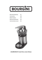 Bourgini Grand Citrus Juicer Deluxe Gebrauchsanleitung