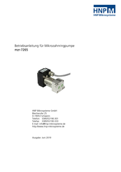 HNP Mikrosysteme mzr-7265 Betriebsanleitung