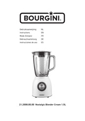 Bourgini Nostalgic Blender Cream 1.5L Gebrauchsanleitung