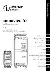 Invertek Drives OPTIDRIVE ODE-3 Bedienungsanleitung