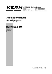 KERN KEX-TM Justageanleitung