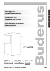 Buderus WPL 80IMR Montage- Und Gebrauchsanweisung