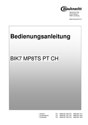 Bauknecht BIK7 MP8TS PTCH Bedienungsanleitung