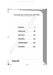 Packard Bell DVD DIVX 450 PRO Benutzerhandbuch