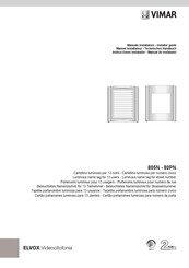 Vimar ELVOX 805N Technisches Handbuch