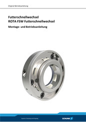 SCHUNK ROTA FSW serie Montage- Und Betriebsanleitung