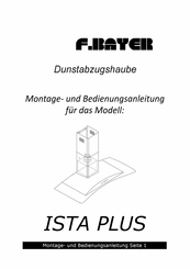 F.bayer ISTA PLUS Montage- Und Bedienungsanleitung