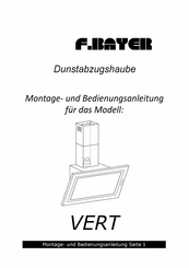 F.BAYER VERT Montage- Und Bedienungsanleitung