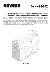 Gewiss Serie 68 Q-BOX series Installation