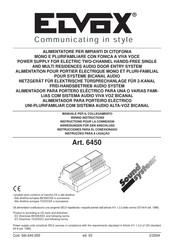 Elvox 6450 Anweisungen Für Den Anschluss
