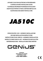 Genius JA510C Betriebsanleitung - Installationsvorschriften