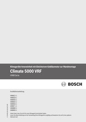 Bosch Climate 5000 VRF HWM22-1 Installationsanleitung