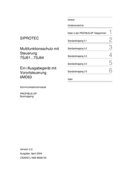 Siemens SIPROTEC 7SJ61 Handbuch