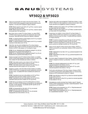 Sanus Systems VF5023 Bedienungsanleitung