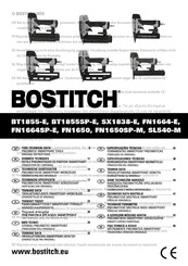Bostitch SX1838-E Technische Gerätedaten