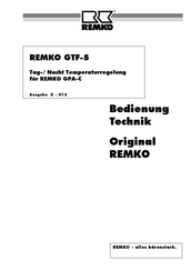 Remko GTF-5 Bedienung Technik