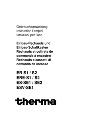 THERMA ESV-SE1 Gebrauchsanweisung