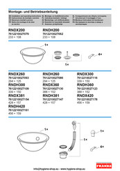 Franke RNDH360 Montage- Und Betriebsanleitung