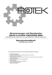 Rotek GD4W-3-015kW-YND490DE-BBW Benutzerhandbuch