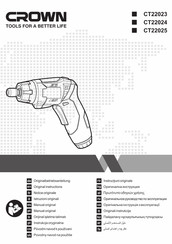Crown CT22025 Originalbetriebsanleitung