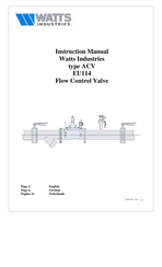 Watts Industries EU114 Typ ACV Bedienungsanleitung