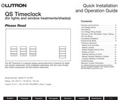 Lutron QSGR-TC-3S-WH Kurzanleitung Zur Installation Und Bedienung