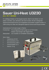 Sauer Uni-Heat U3230 Bedienungsanleitung