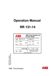 ABB Typ RR 131-14 HT845115 Bedienungsanleitung